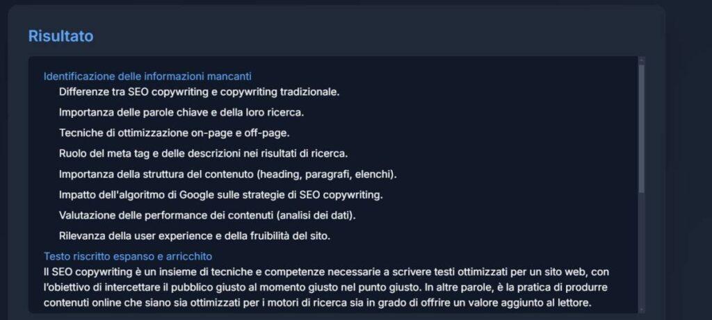 Quantum - Espansione testo mancante