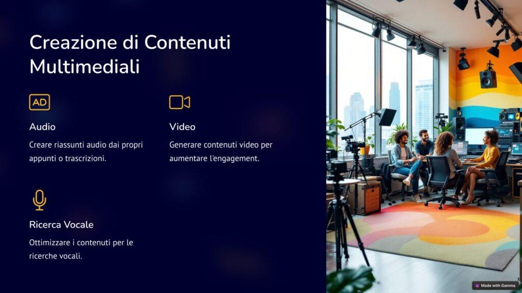 Creazione di contenuti multimediali con NotebookLM